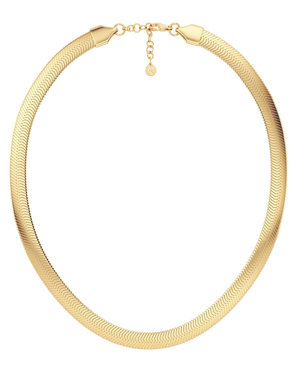 Herringbone Necklace L Gold