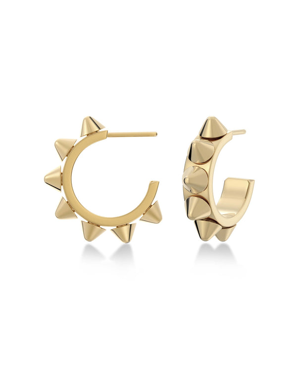 Peak Creole Earrings Small Gold