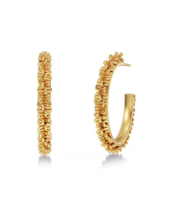 TINSEL EARRINGS CREOLE GOLD