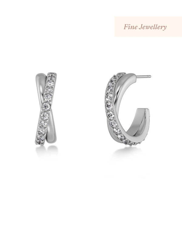 Twin Hoops Silver