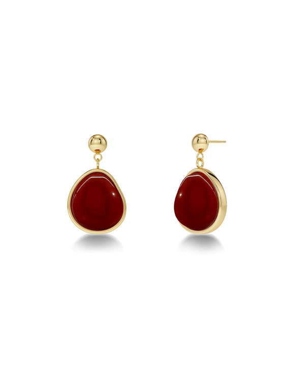 Agatha Earrings S Red Gold