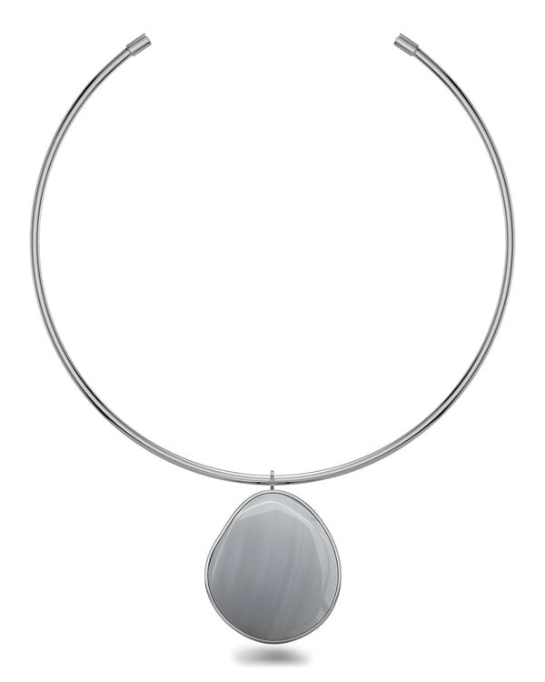 Agatha Necklace Maxi Grey Steel