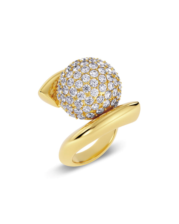 Bead Sparkle Ring Gold