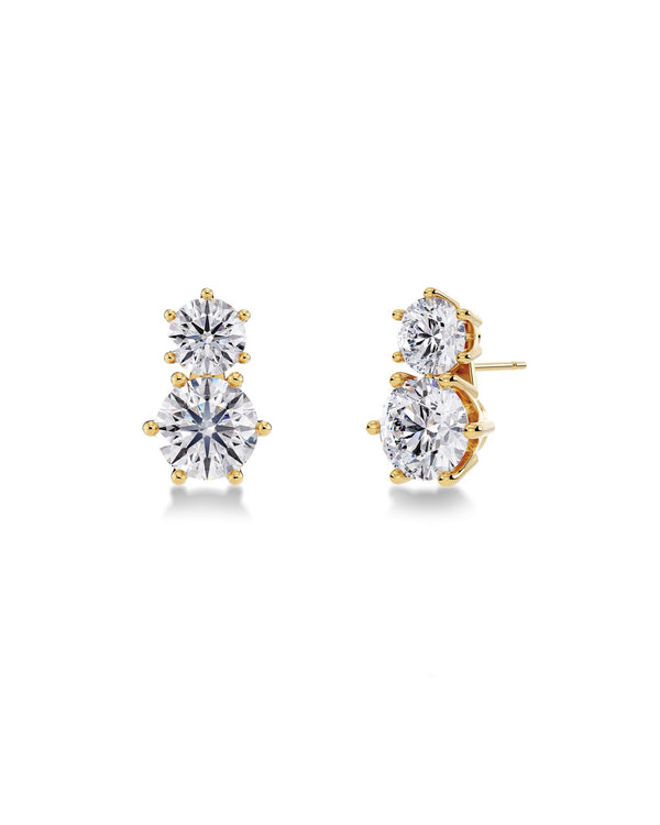 Crown Studs Duo Gold