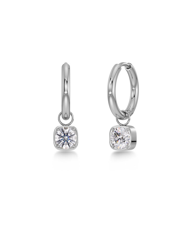Gemma Hoops Steel