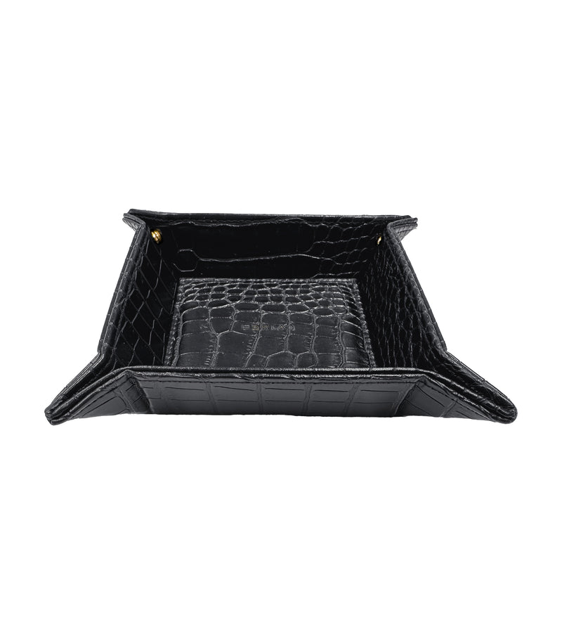 Jewellery Tray S Black Croco