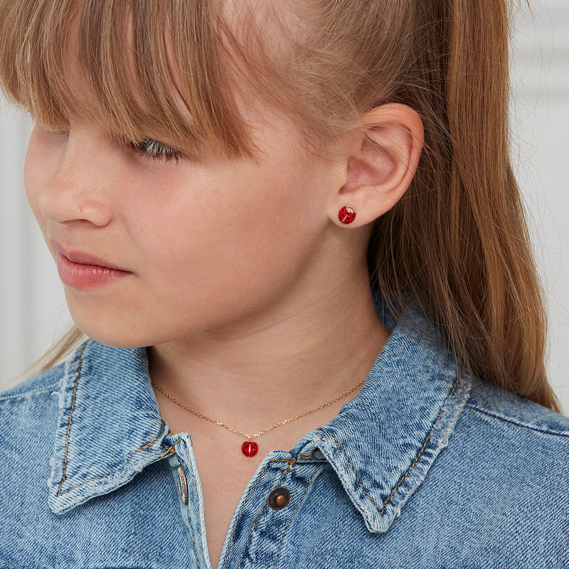 Ladybug Studs Kids Steel