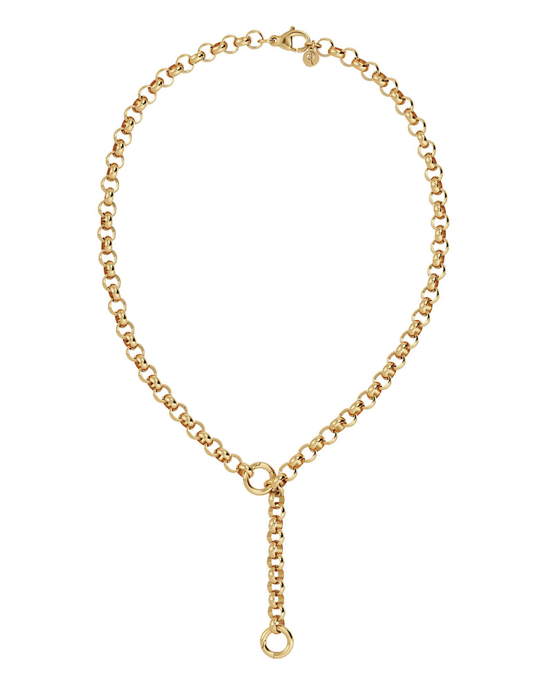 Loop Charm Chain L Necklace Gold