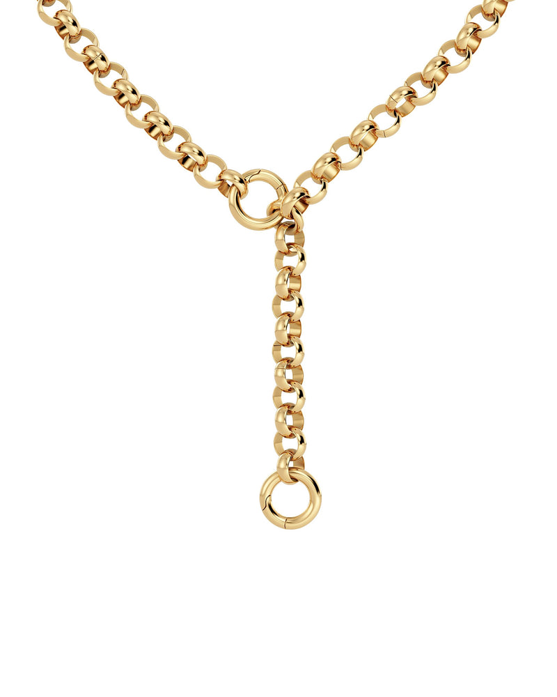 Loop Charm Chain L Necklace Gold