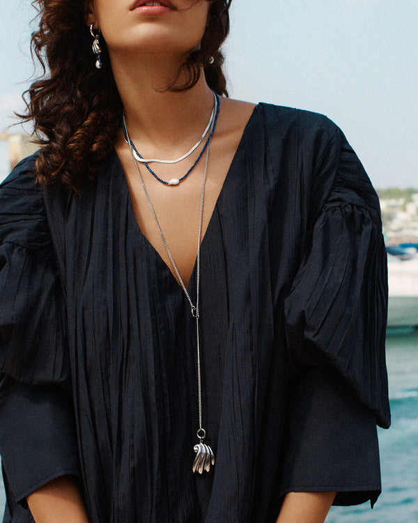 Loop Charm Chain S Necklace Steel