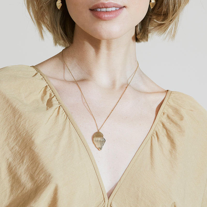 Ripples Necklace L Gold