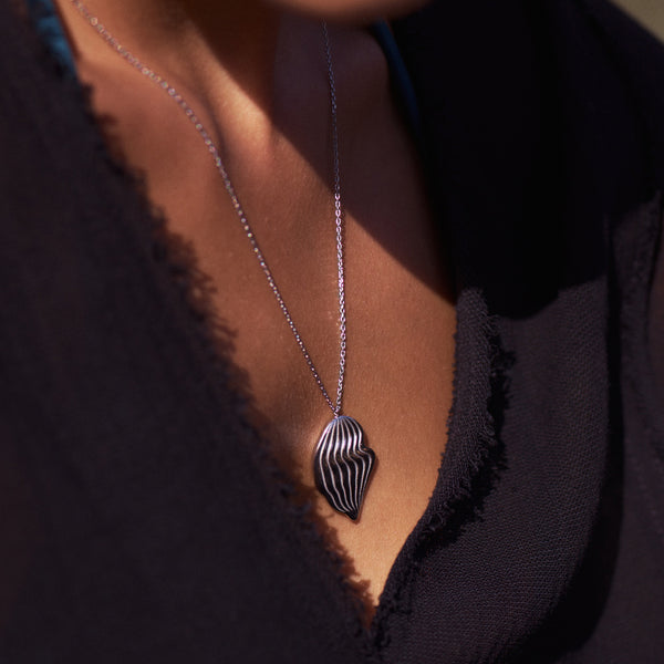 Ripples Necklace L Steel