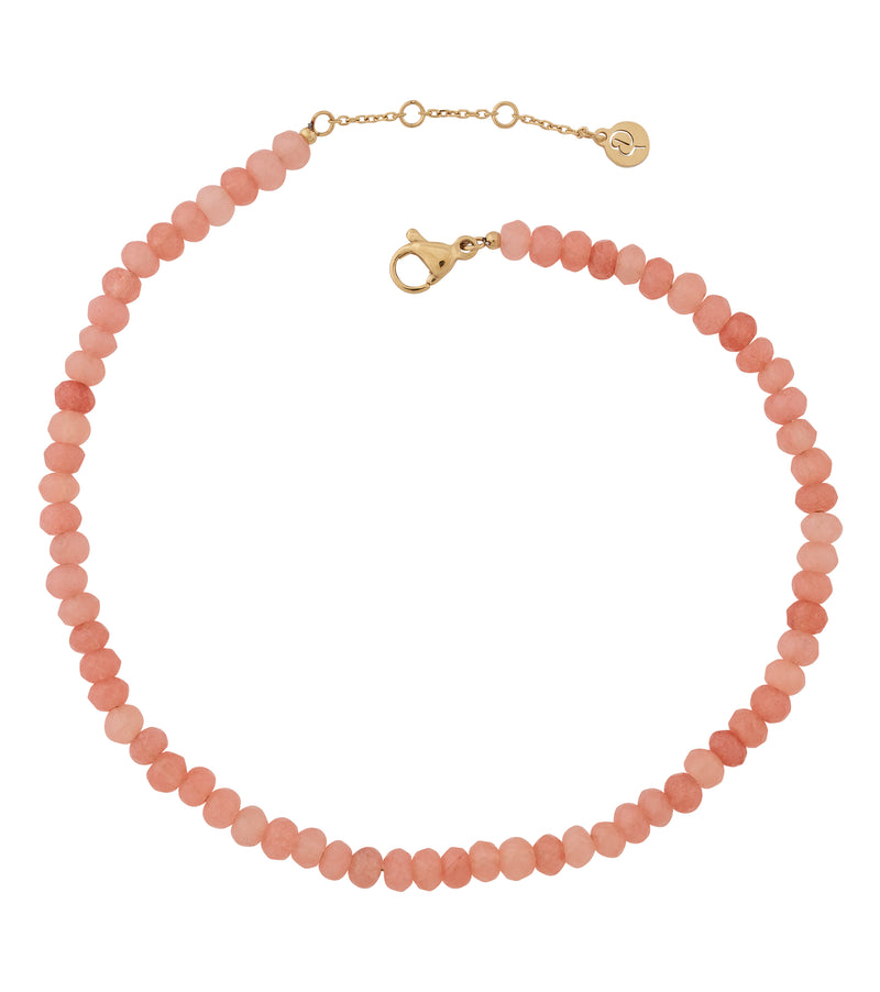 Summer Beads Anklet Pink Gold