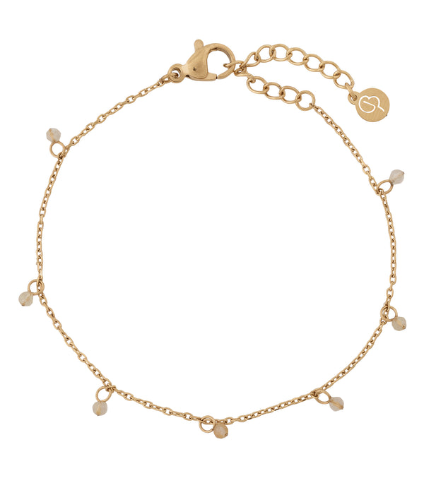 Summer Beads Chain Bracelet White Gold