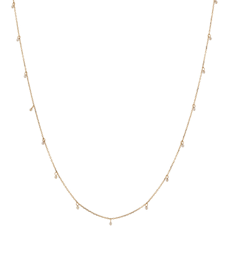 Summer Beads Chain Necklace White Gold