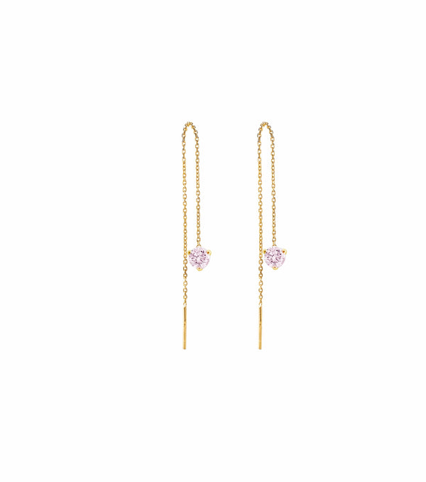 La Collina Earrings Pink Gold