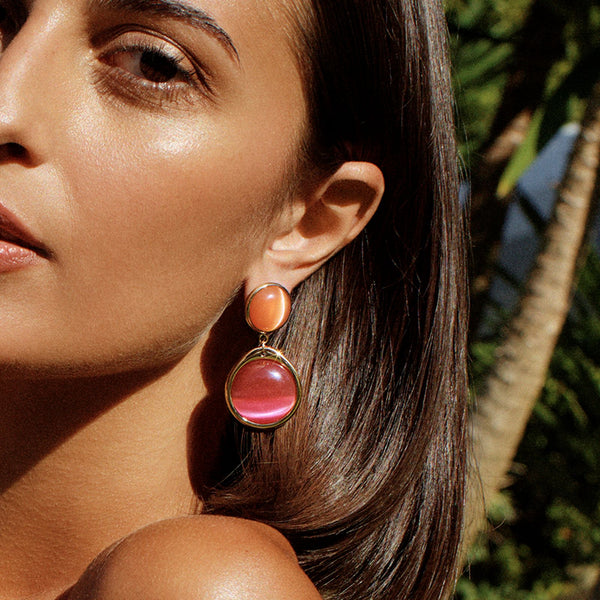 Summit Earrings L Pink Gold