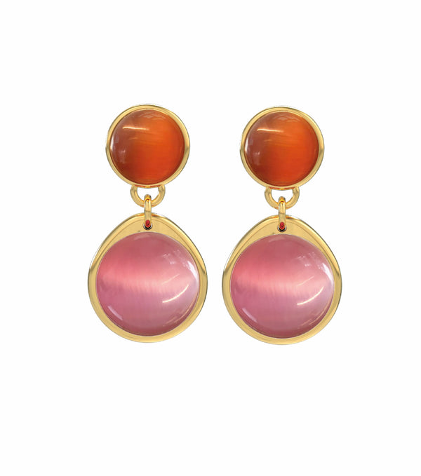 Summit Earrings L Pink Gold