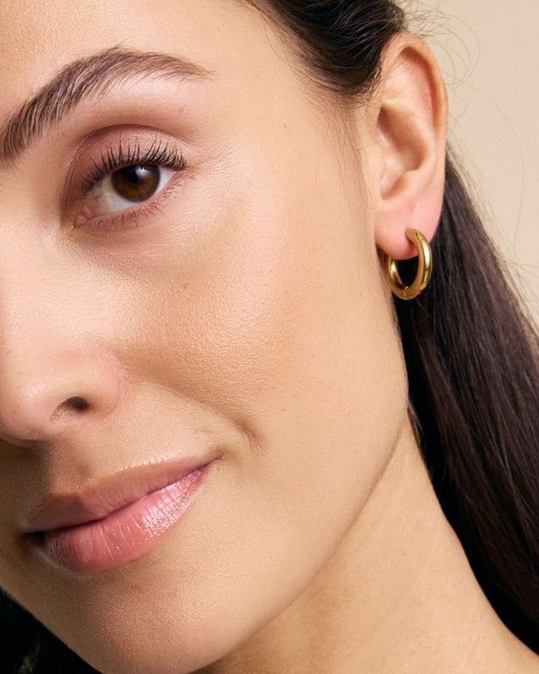 Chunky Hoops L Gold