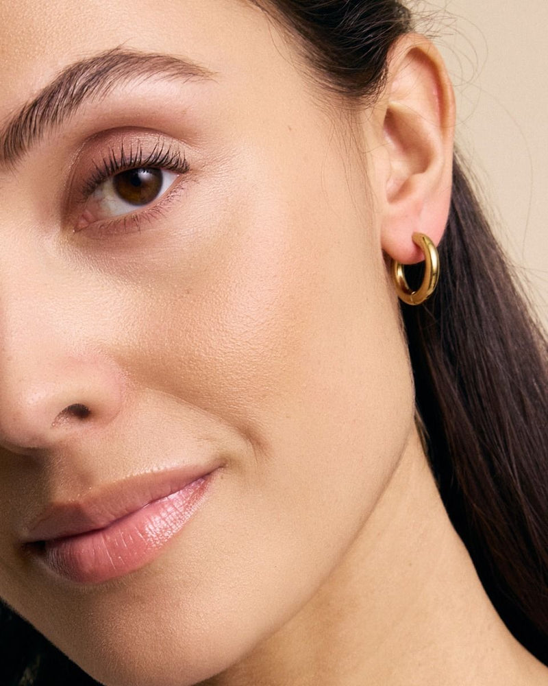 Chunky Hoops L Gold