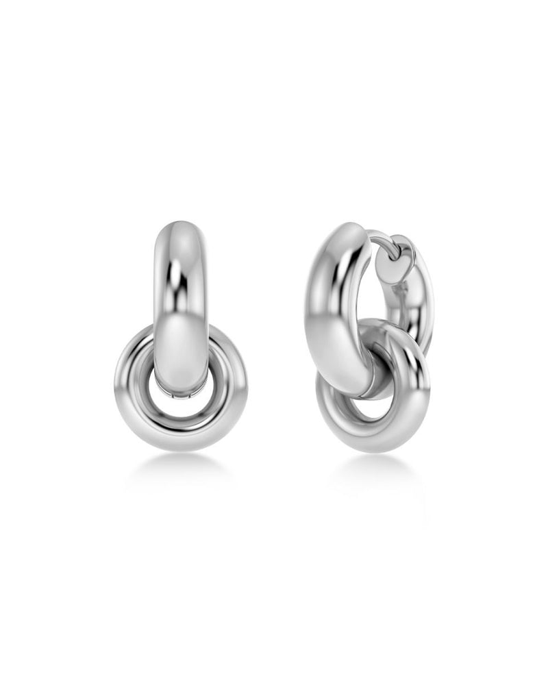 Chunky Eternal Earrings Steel