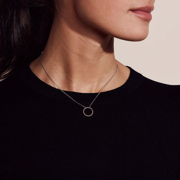 Circle Necklace Small Steel