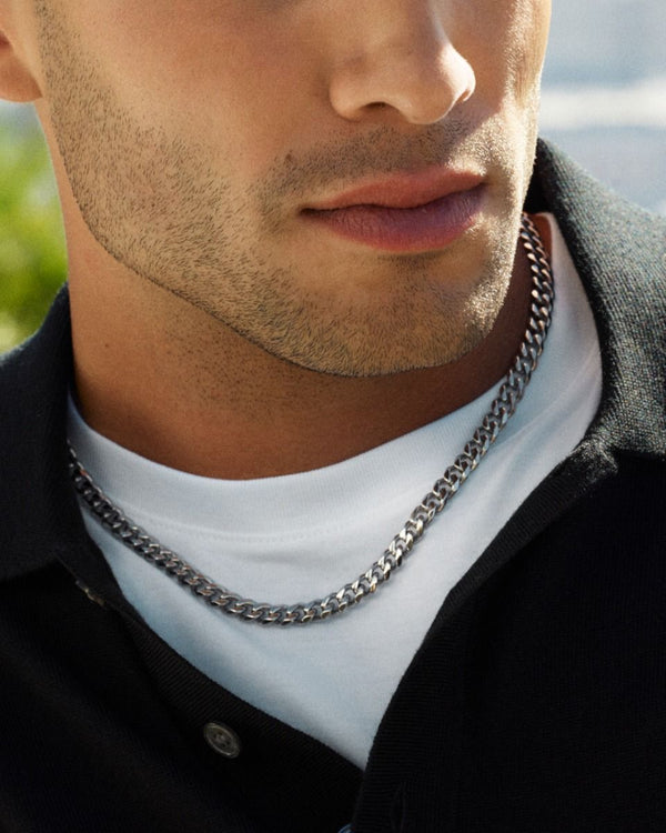 Clark Men's Chain Necklace Steel