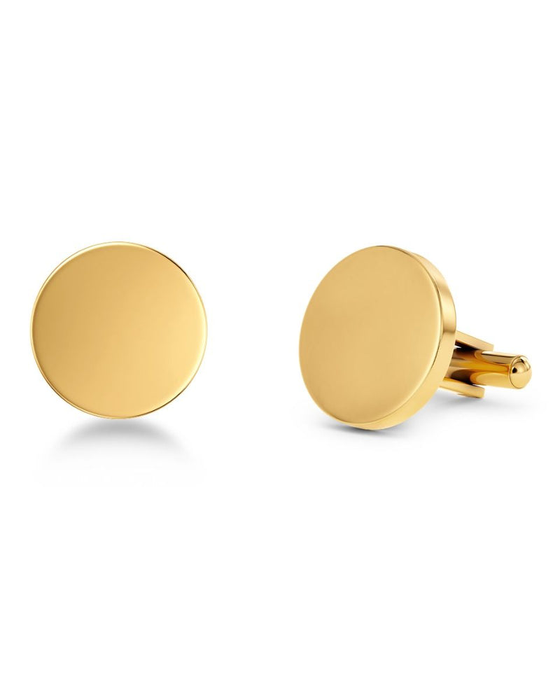 Cufflink Round Gold
