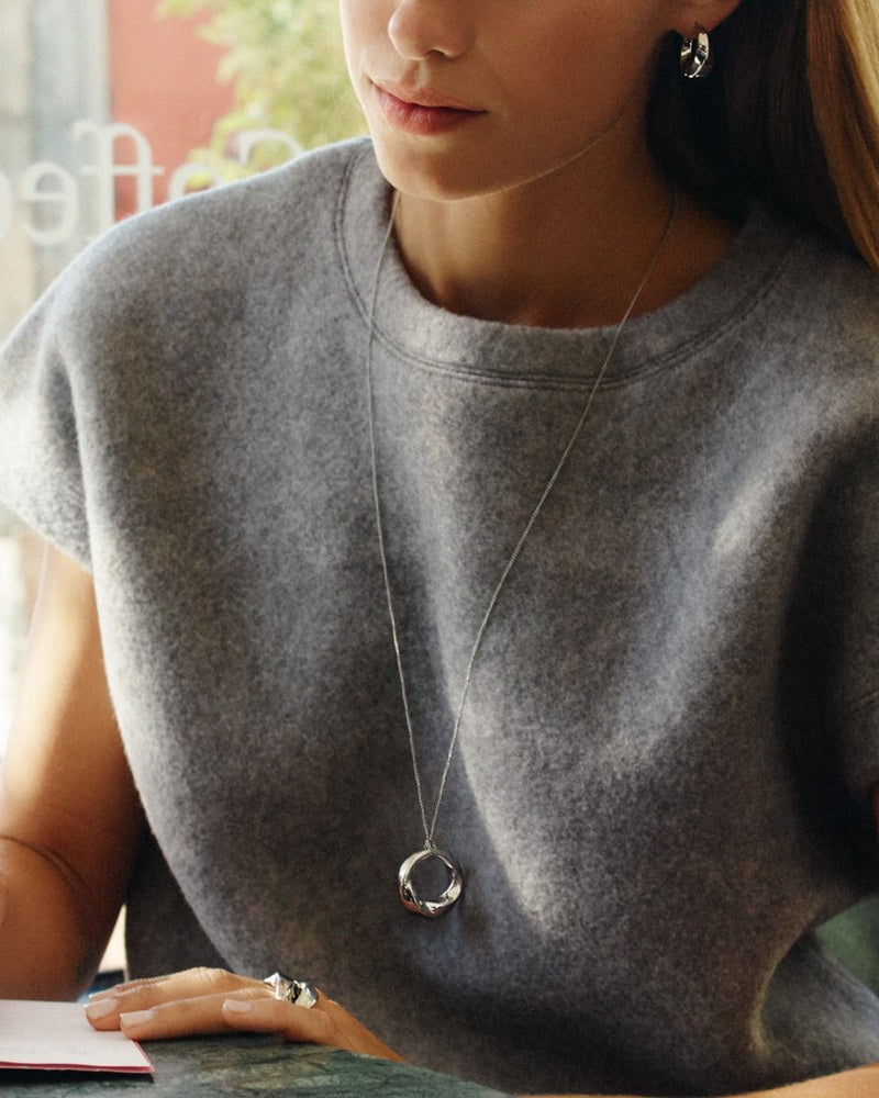 Helix Necklace L Steel