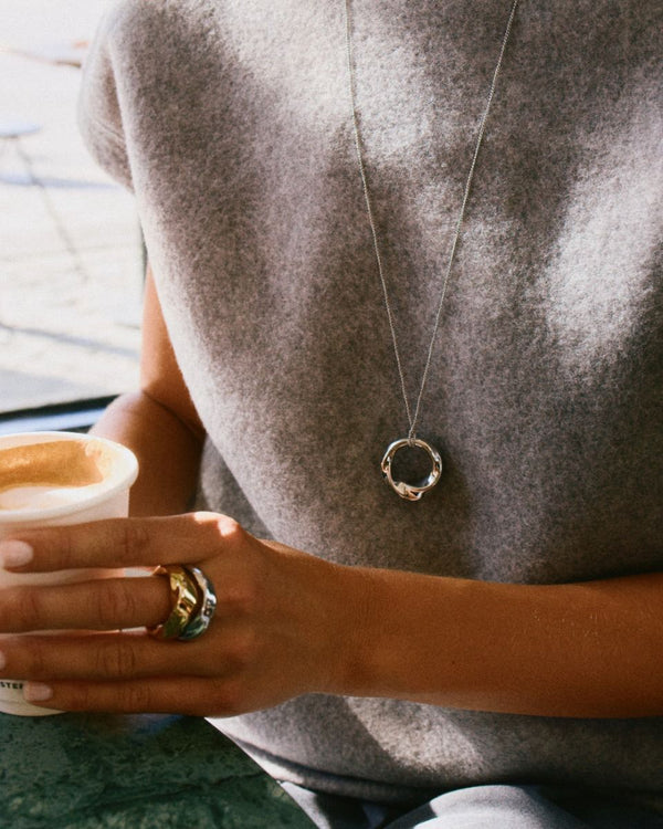 Helix Necklace L Steel