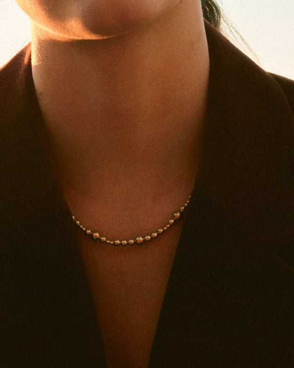 Sphere Necklace Multi Gold