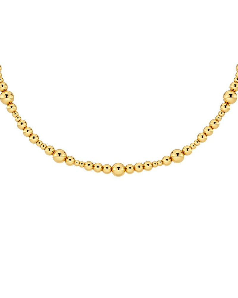 Sphere Necklace Multi Gold