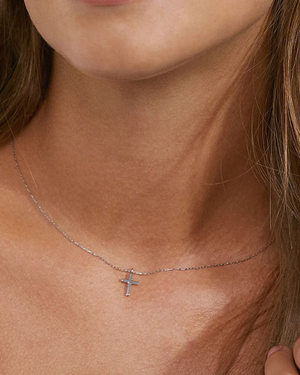 Spirit Cross Necklace Steel