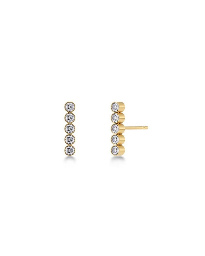 Twiggy Studs CZ Gold