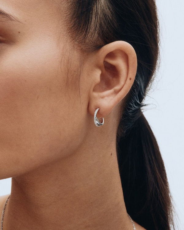 Twin Hoops Gold