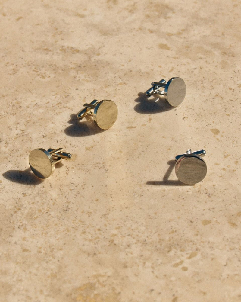 Cufflink Round Gold
