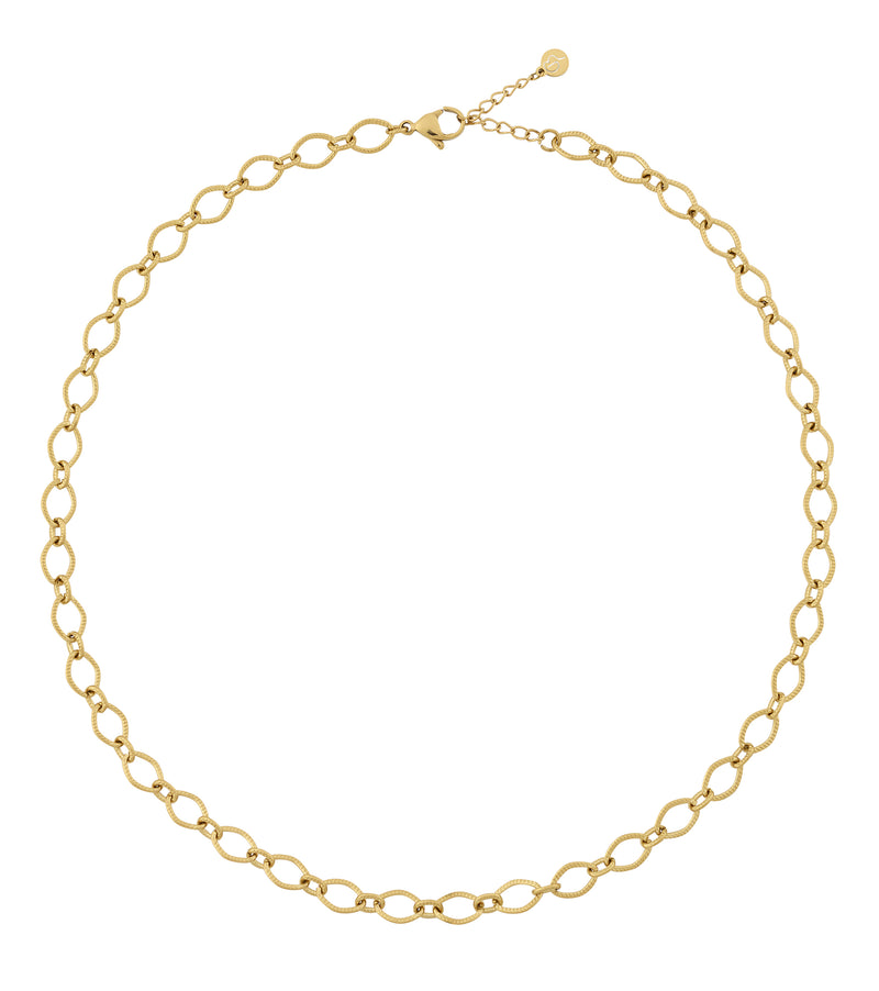 Carreau Chain Necklace Gold