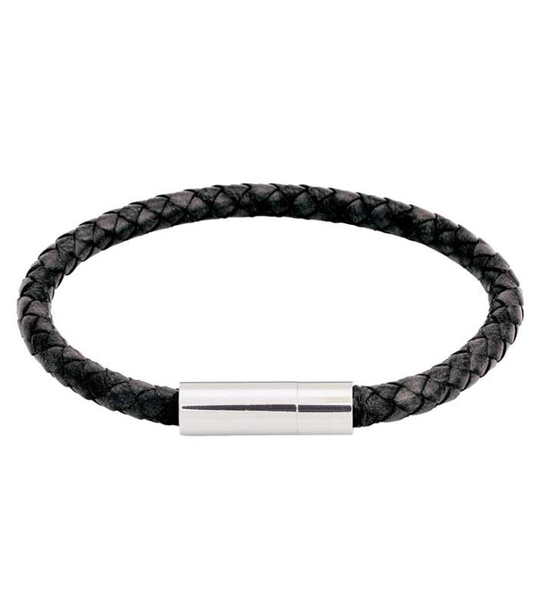 Franky Leather Bracelet Black