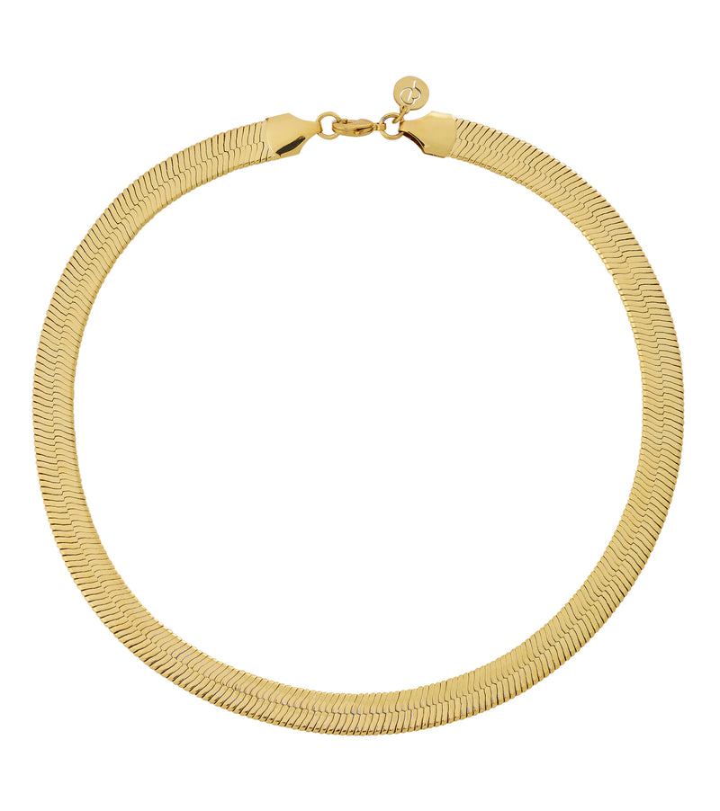 Herringbone Necklace L Gold