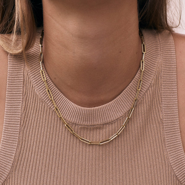 Ivy Chain Necklace L Gold