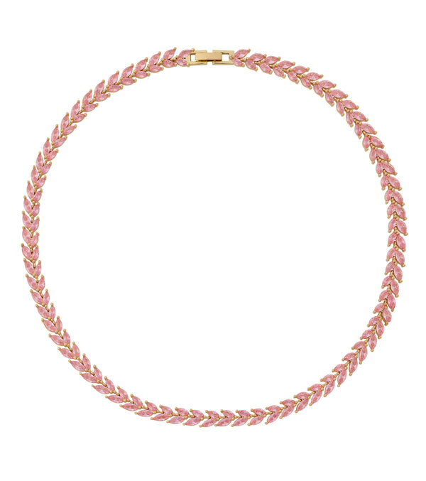 Laurel Necklace Pink Gold