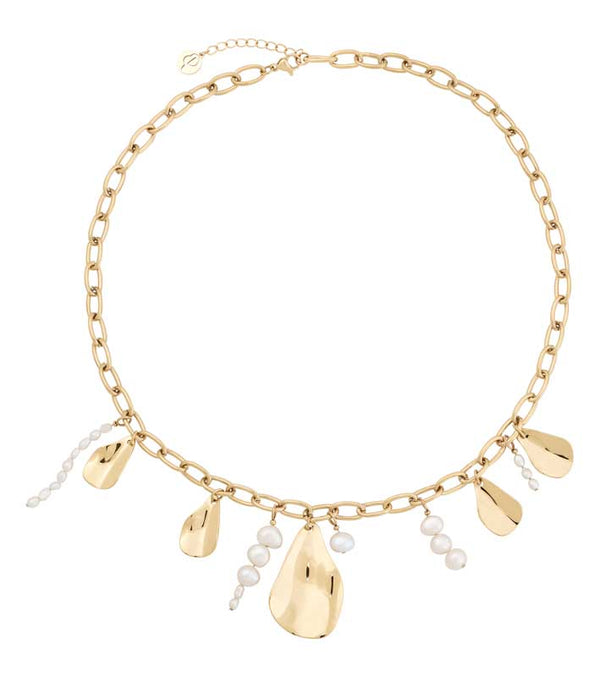 Oyster Pearl Necklace Gold