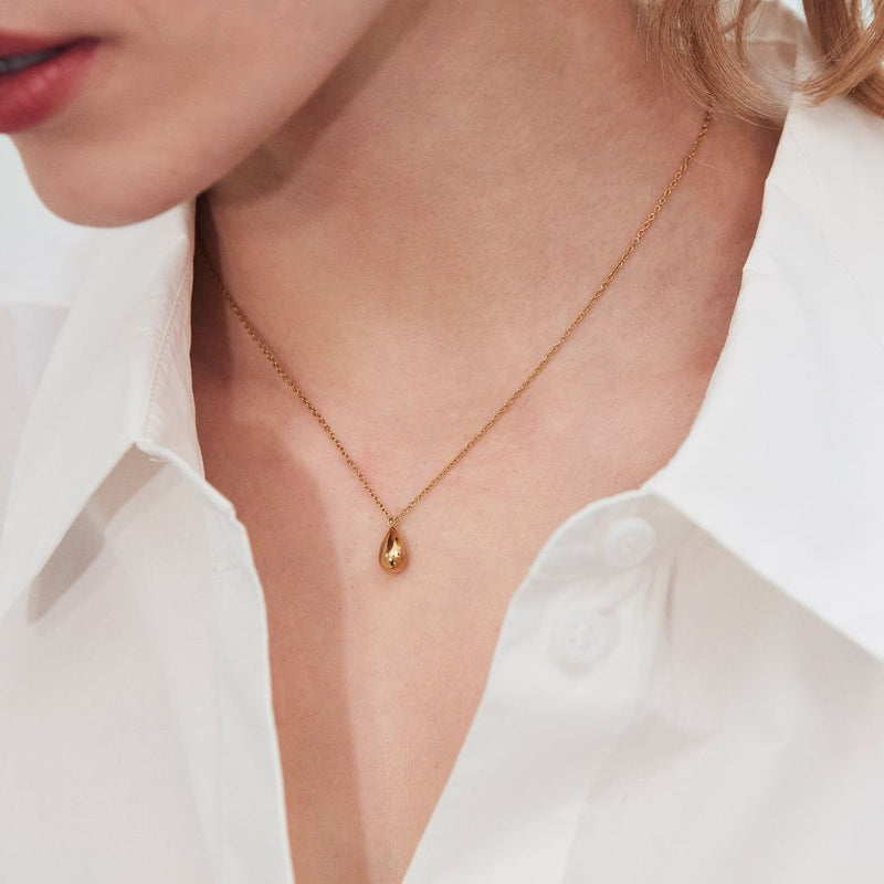 Drop Mini Necklace Gold