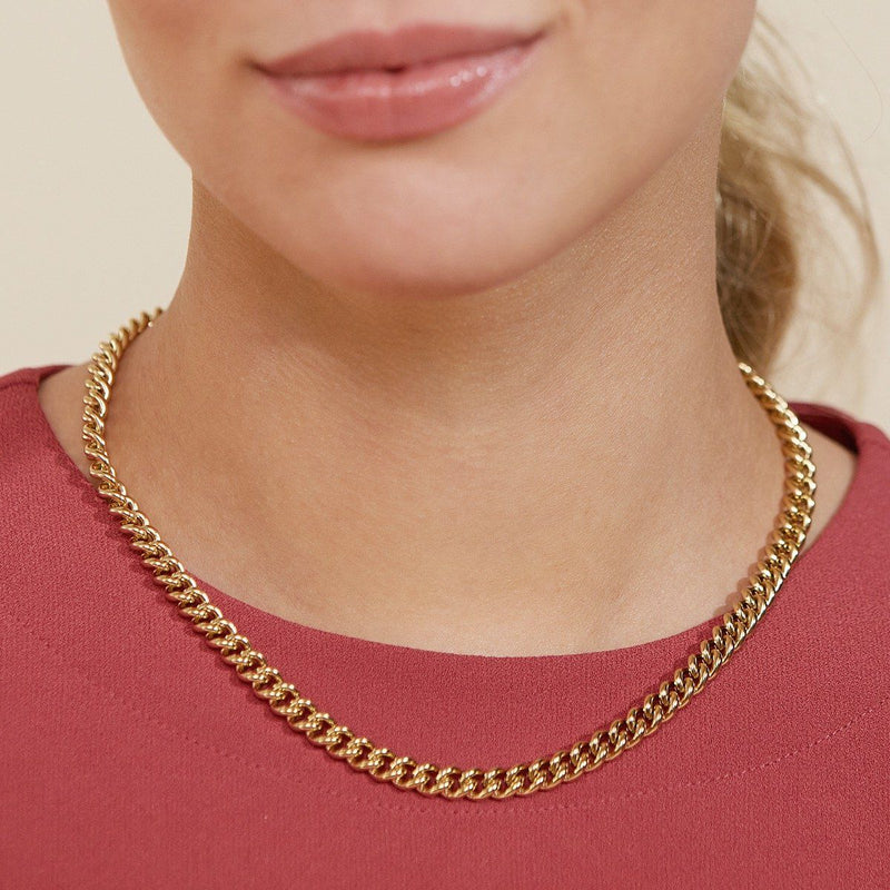 Lourdes Chain Necklace Gold
