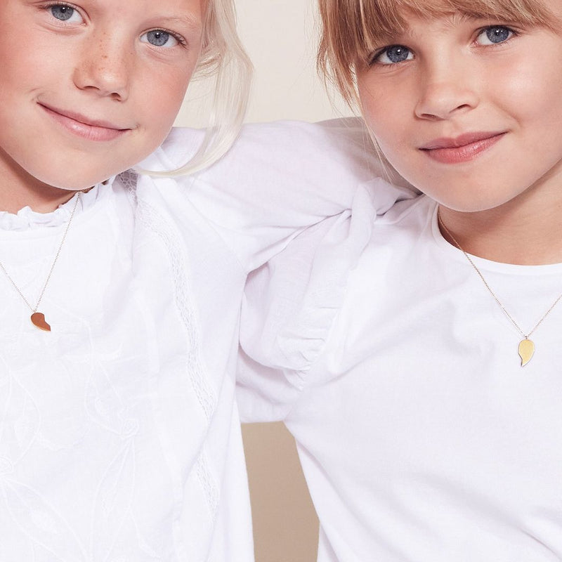 Friendship Heart Necklace Gold Kids